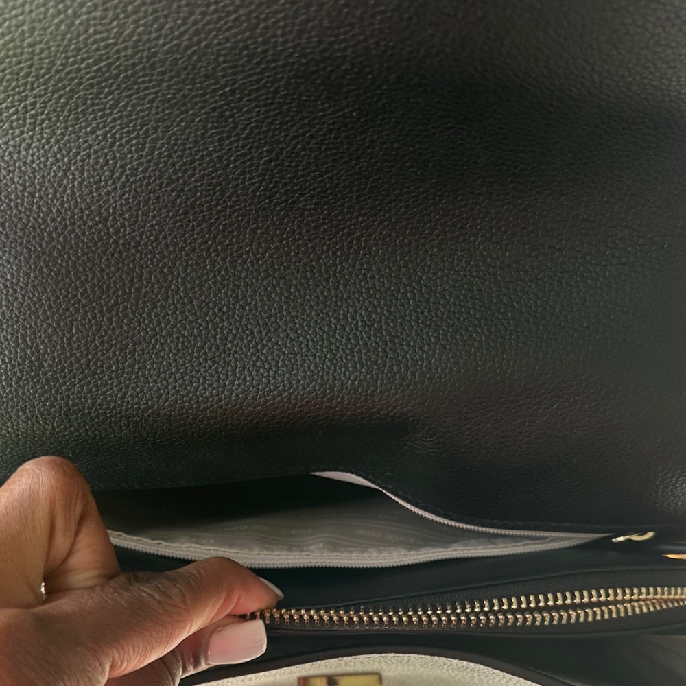 kate spade Black Pebbled Leather Top-Handle Backpack - Picture 8 of 14
